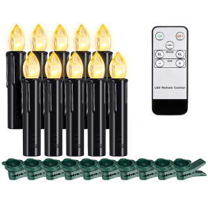 200 ชั่วโมงที่สมจริงริบหรี่เทียน LED รีโมทจับเวลาสําหรับคริสต์มาสของขวัญตกแต่งบ้านกลางงานแต่งงานประดิษฐ์ Flameless