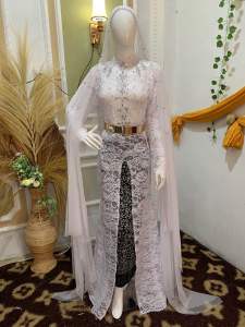 Kebaya Semata Kaki putih batu swaroski free slayer dan veil