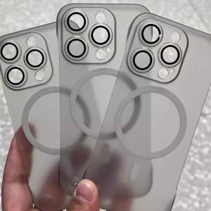 Ultra-Thin Naked Phone Case with Lens Protection No Border Magsafe Magnetic Compatible with  15Pro Max 14Pro 13Ultra Thin I12