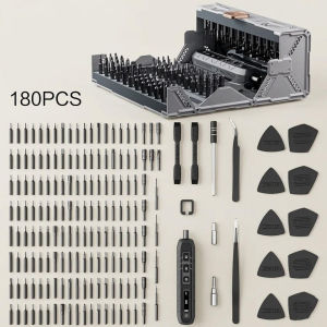 180Pcs Precision Screwdriver Set with 160 Magnetic Bits and 3 Torque Modes Cordless Electric Screwdriver Repair Tool Kit