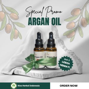 Promo Hemat Dapat 2 Argan Oil Morocco Pure 100% Untuk Perawatan Wajah Maupun Rambut Asli