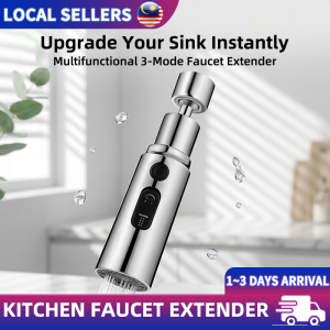 360° Rotating Kitchen Tap Extender 3 Modes Splash-Proof Faucet Aerator High Pressure Sink Nozzle Wash Basin