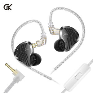 GK-KUNTEN พลังรับส่งคลื่นวิทยุที่มีประสิทธิภาพสูงความถี่กว้างพิเศษหูฟังชนิดใส่ในหูชุดหูฟังจอแสดงผลกีฬาพร้อมสายเคเบิลที่ถอดเปลี่ยนได้2ขา