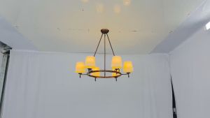 Chandelier Đèn Thả Hiện Đại 6 Cánh Cấu Trúc Chống Gỉ Tiết Kiệm Năng Lượng