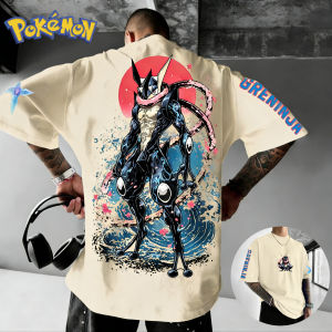 Bandai | Pokémon Greninja Trendy Cool Print 2026 Summer Harajuku Street Style Short-sleeved T-shirt Mens  Womens Tops Parent-child Tops
