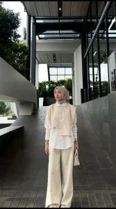 Domi Vest Outer Atasan Rompi Wanita Polos High Quality Outfit Cewek Terbaru