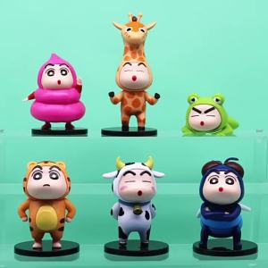 6 New Hand Office of Crayon cos Animal Giraffe Frog Cow Poop Tiger Fly Ornaments