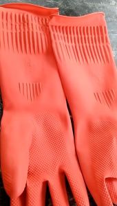 LONG SIZE THICK Rubber Gloves Home Multipurpose Household Natural Latex Dish Clothes Washing Gloves