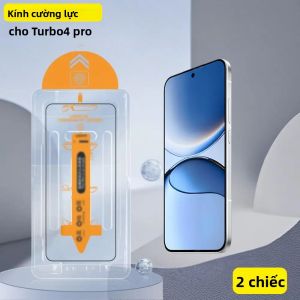 2 Miếng Dán Bảo Vệ Màn Hình Kính Cường Lực HD Trong Suốt Cho Xiaomi Redmi Turbo 4 Pro Phim Bảo Vệ Chống Bụi Với Công Cụ Lắp Đặt Tự Động