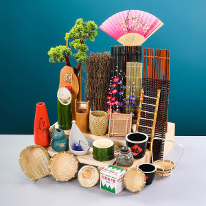 Sashimi Decoration Plate Decorative Flowers Seafood Decoration Plate Japanese Barbecue Dishes Decoration Bamboo Plate Ornaments