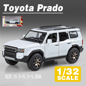 LEO 1:32 Toyota Prado Diecast โมเดล รถอัลลอยด์รถยนต์ของเล่นคอลเลกชันของขวัญสําหรับเด็กชายสาว ของเล่นเด็ก