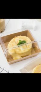 กล่องเค้ก 200ใบ 2สี (ขาว/น้ำตาล) 4ขนาด! ฝา พลาสติก PET สามารถใช้ห่อแซนวิช เค้ก ขนมหวาน ฯลฯ