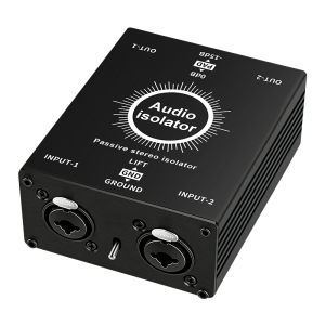 XLR 6.5 Audio Isolator Permalloy Audio Current Eliminator for Mixer Live Broadcast Microphone Common Ground Noise Filter