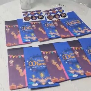 12 pcs 2025 Diwali Decoration items Happy Deepavali Festival Decor Gift Boxes Deepavali Candy Kraft Paper Bags Party Festival 2023 Deepavali Gift Wrapping