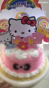 KITTY Cake topper with personalized name and age of celebrant