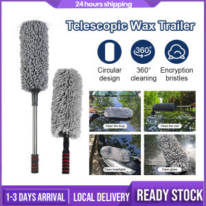 Soft Car Wash Mop Telescoping Car Duster Brush Long Handle Stick Car Dust Broom Car Care Cleaning Washing Brush Mop Panjang Bersih Kereta