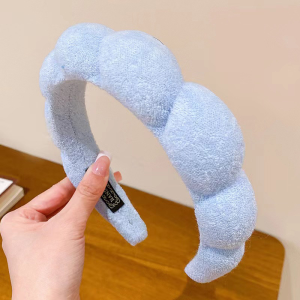 Simple Cloud Sponge Headband for Women Korean Style Candy Color Wide Brim Headband Fashion Girl Face Wash Headband Hair Accessor
