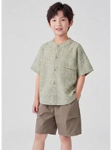 puella kids | Summer Short Sleeve Shirt Set Fashion Childrens Outfits