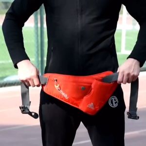 08-K กระเป๋าคาดเอวออกกำลังกาย Outdoor ใส่ขวดน้ำได้ เนื้อผ้าเบาสบาย กันน้ำได้