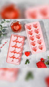 DIY Silicone Heart Shaped Chocolate Candy Mold Valentines Day Soft Chocolate Ice Block Jelly Molds  Home Party Baking Supplies