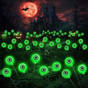 Waterproof Scary Eyeball Swaying Solar Garden Lights Halloween Outdoor Decorations Solar Pathway Yard Lights for Lawn Party