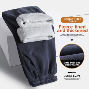 TUCANO | Fluffy Lined Thicker Loose Fit Straight Leg Trousers Men Pants Winter Wear