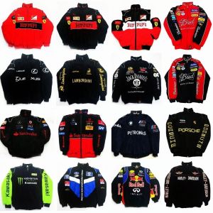 Racing Suit f1 Retro American Jacket Motorcycle Riding Suit Bike Suit Baseball Suit Outdoor Cotton Coat Autumn and Winter Windproof