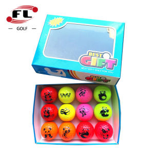 FL | Panda Cartoon Pattern Colored Golf Ball Gift