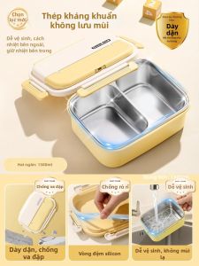 XIAOCHUSHU | Hộp Ăn Trưa Inox Dung Lượng Lớn Có Thể Sử Dụng Lò Vi Sóng