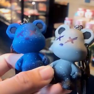 Gantungan kunci beruang Kaws BearBrick lucu gantungan kunci desain modis gantungan kunci desain kartun gantungan kunci motor mobil rumah model beruang