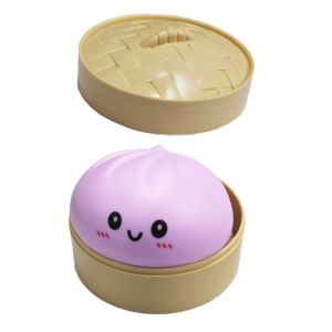 Colorful Simulated Dumpling Squishy Relaxing Relieve Anxiety Antistress Enhance Happiness Reusable Rebound Squeeze Reliever Toy