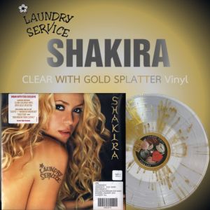 แผ่นเสียง Shakira อัลบั้ม Laundry Service (UO Clear With Gold Splatter Vinyl) (ใหม่/ซีล) ปี 2021