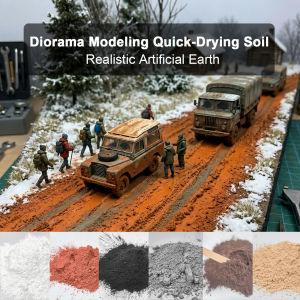 150ml Natural Scene Ultra Fine Fast Drying Soil Material For Terrain Modeling Building Railway Train Military Base Landscape