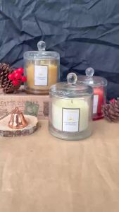 Nến thơm tinh dầu hũ nến sáp nắp úp thủy tinh sang trọng cao cấp trang trí nhà cửa khách sạn làm quà tặng - VietCandle