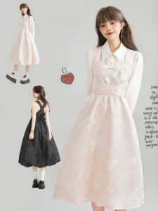 KEIKO | Floral Embroidery and Bow Tie Straps Dress