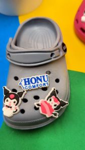 Cute Kids Sanrio Kuromi Sandals Clogs Cartoon Slippers For Toddler Girls with Jibbits