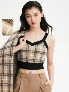 Vero Moda | Knitted Check Pattern Vest Short