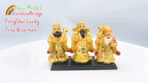 Rainbow Bridge THREE WISE MEN NEW-3PCS-GOLD H9CM 3PCS