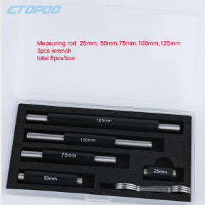 ETOPOO 25mm 50mm 75mm 100mm 125mm Caliper Micrometer I.D. O.D. Calibration Block Bar Gauge Measuring Tools