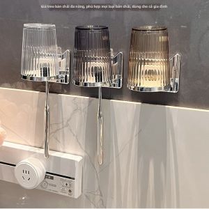 Gia Công Treo Tường Không Khoan Đục Chổi Đánh Răng và Giá Đỡ Cốc