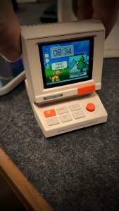 Turn Your Desk Into a Conversation Starter! Meet the Divoom MiniToo – the adorable retro desktop companion thats more than just a Bluetooth speaker! Display custom pixel art animated GIFs clocks weather updates scrolling messages and more