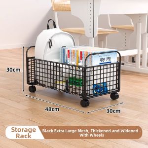 Portable Book Storage Rack Under Desk