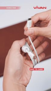 VIVAN VORCC100 Cable Data For iPhone 15 16 Android Type C TO C Power Delivery Quick Charge 60W 3A