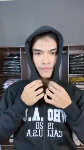 Jaket WHO.AU California 1849 Text Full Bordir / Jaket WHO AU Distro Premium Quality Pria Wanita