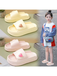 Girls Summer Outdoor Slip-On Slippers Anti-Slip Soft Bottom Flat Sandals Childrens Comfortable Cotton Slippers for All Ages