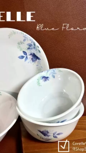 Corelle USA - Blue Floral - [Bán Lẻ] 01 Món Tô Chén Dĩa Hoa Hồng Xanh