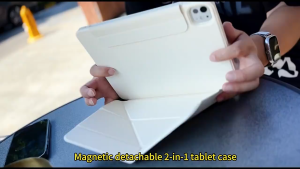KENKE ốp lưng iPad nắp gập chữ Y Tranh graffiti Vỏ tablet cứng trong suốt cho i Pad Pro 12.9(2021/2022 pro case ipad vỏ thông minh