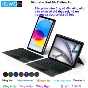 Ốp Bàn Phím iPad Funda Dành Cho iPad 10.2 Inch Thế Hệ Thứ 7 8 9 Pro 11 Inch Air 6 Air 5 11 Inch Air 4 10.9 Inch Thế Hệ Thứ 10 Có Chức Năng Đứng Chất Liệu PU Thời Trang