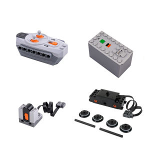 Moc Train Track Motor Technical Blocks Power Functions Parts Remote Control + AAA Battery Box Set PF Bricks DIY Toys Accessories