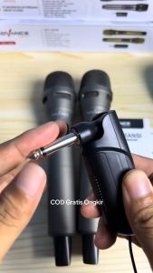 Mic Wireless Murah Isi 2 Mic Karaoke Suara Jernih Wireless Profesional Microphone mic tanpa kabel ADVANCE 209 (isi 2) - Mic / Mik Tanpa Kabel Microphone Double Wireless MIC Bisa Di Cas USB Tipe C